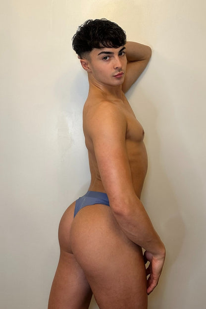 JJ Malibu Men's Premium Modal Athletic Thong - Steel Blue