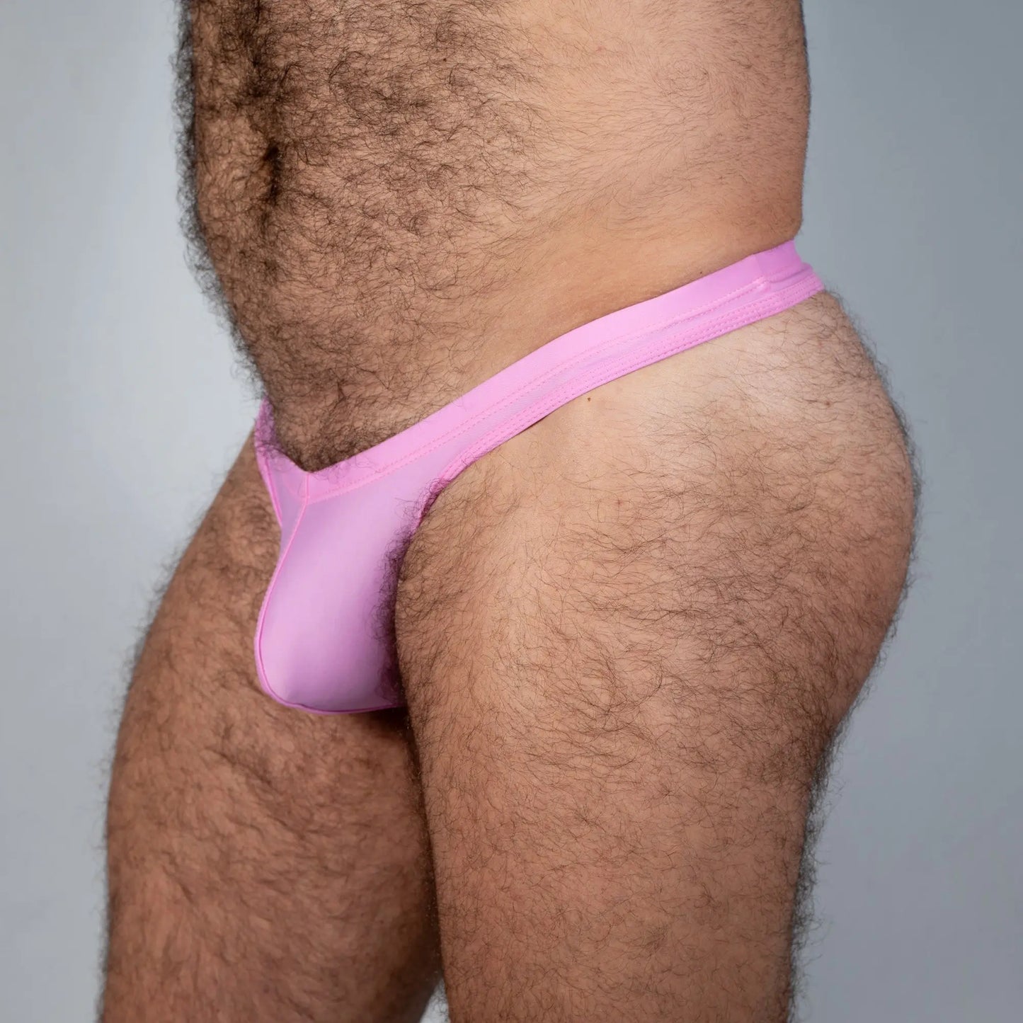 Pink mesh thong from tulio swim thong solids collection designed for swimwear use