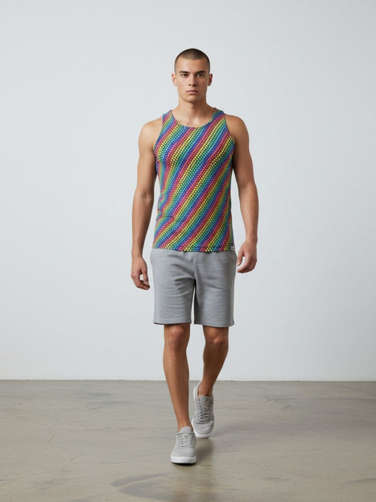 Tulio Swimwear Rainbow Dots Tank Top