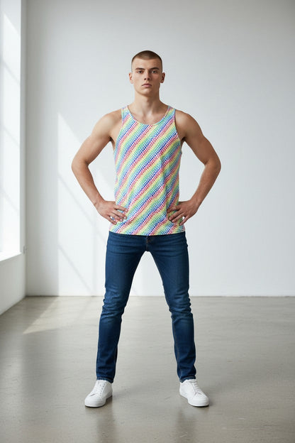 Tulio Swimwear Rainbow Dots Tank Top