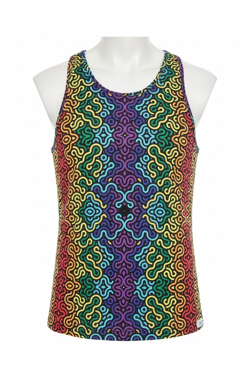 Tulio Swimwear Rainbow Maze Tank Top