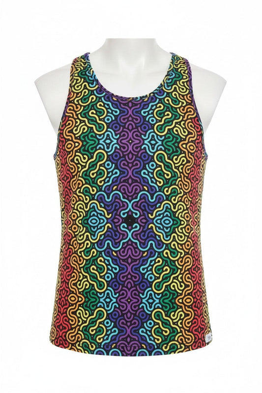 Tulio Swimwear Rainbow Maze Tank Top