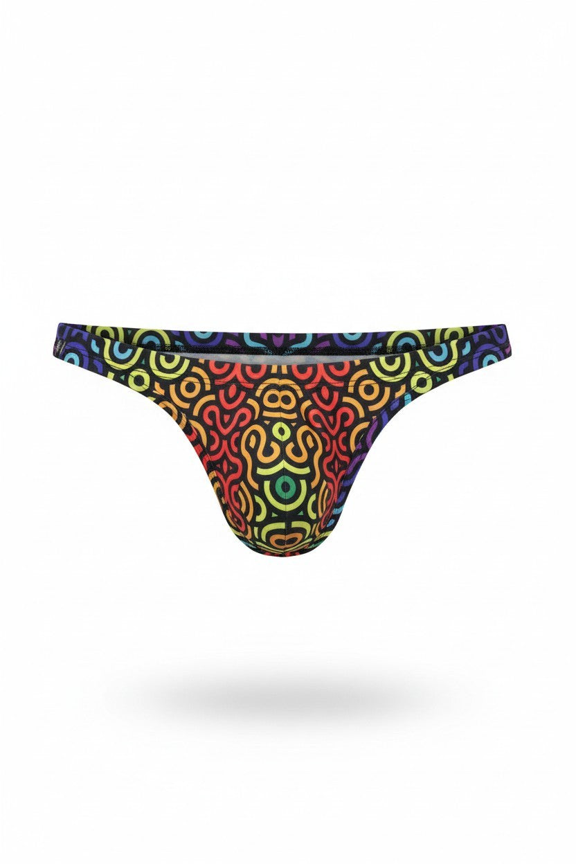 Tulio Swimwear Rainbow Maze Swim Thong