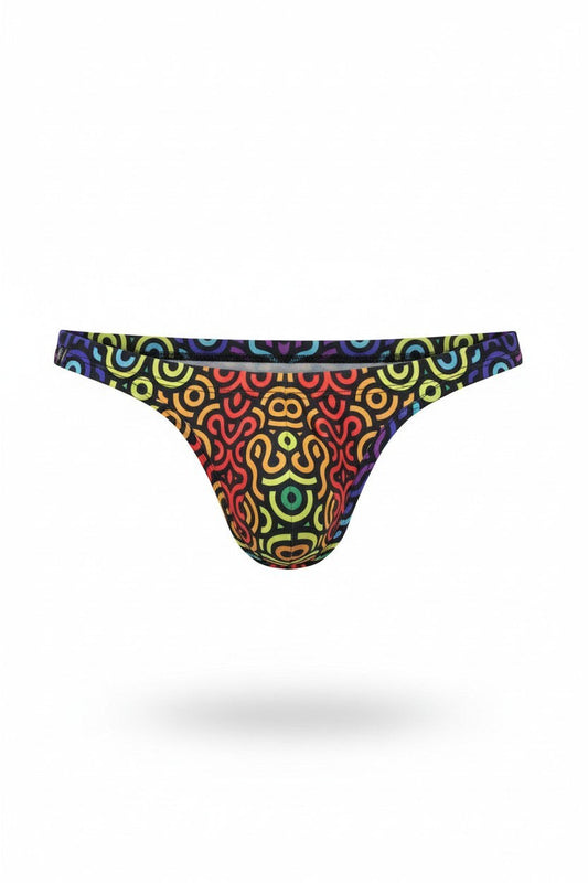 Tulio Swimwear Rainbow Maze Swim Thong