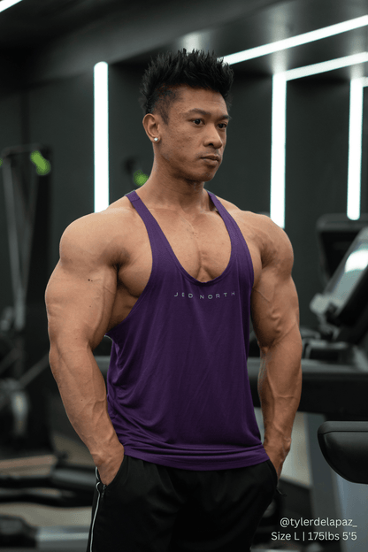 Jed North Men's Classic Bodybuilding Racerback Stringer - Violet