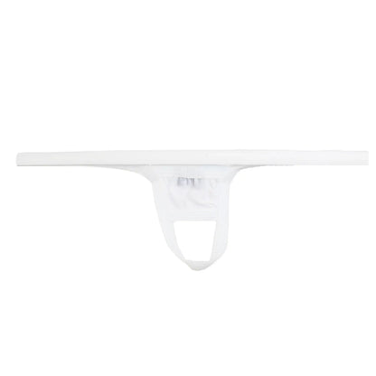 White cotton jockstrap with a simple minimalist design from U-Station ball holder model U0011-100