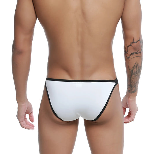 White briefs with black trim u station calypso bikini white u0012-100 made from soft breathable fabric