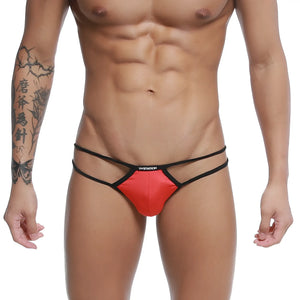 Red and black u-station thong with sleek minimalist design featured in u-station skeleton bikini red u0062-600
