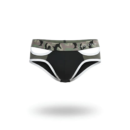 Black and white camouflage u-station wings brief u0072-001 with sleek modern design and comfortable fit