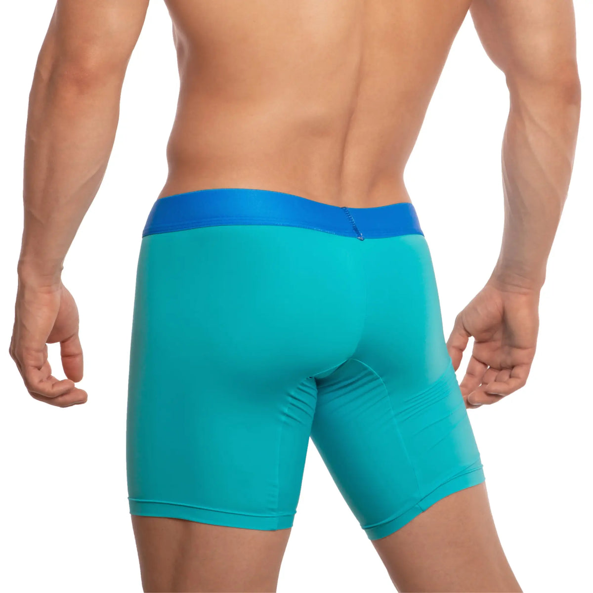 Udg001 the pregame boxer turquoise and blue athletic briefs with snug form-fitting design for active wear