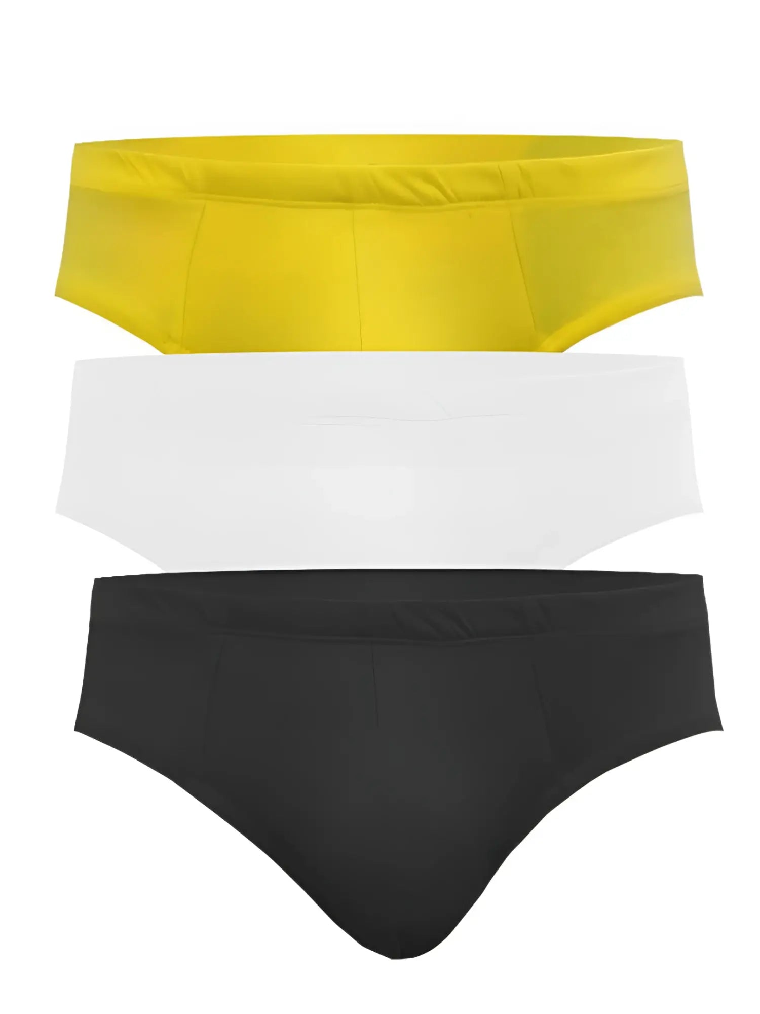 Ug contour basic brief 3-pack with vibrant yellow, crisp white, and sleek black solid-colored briefs