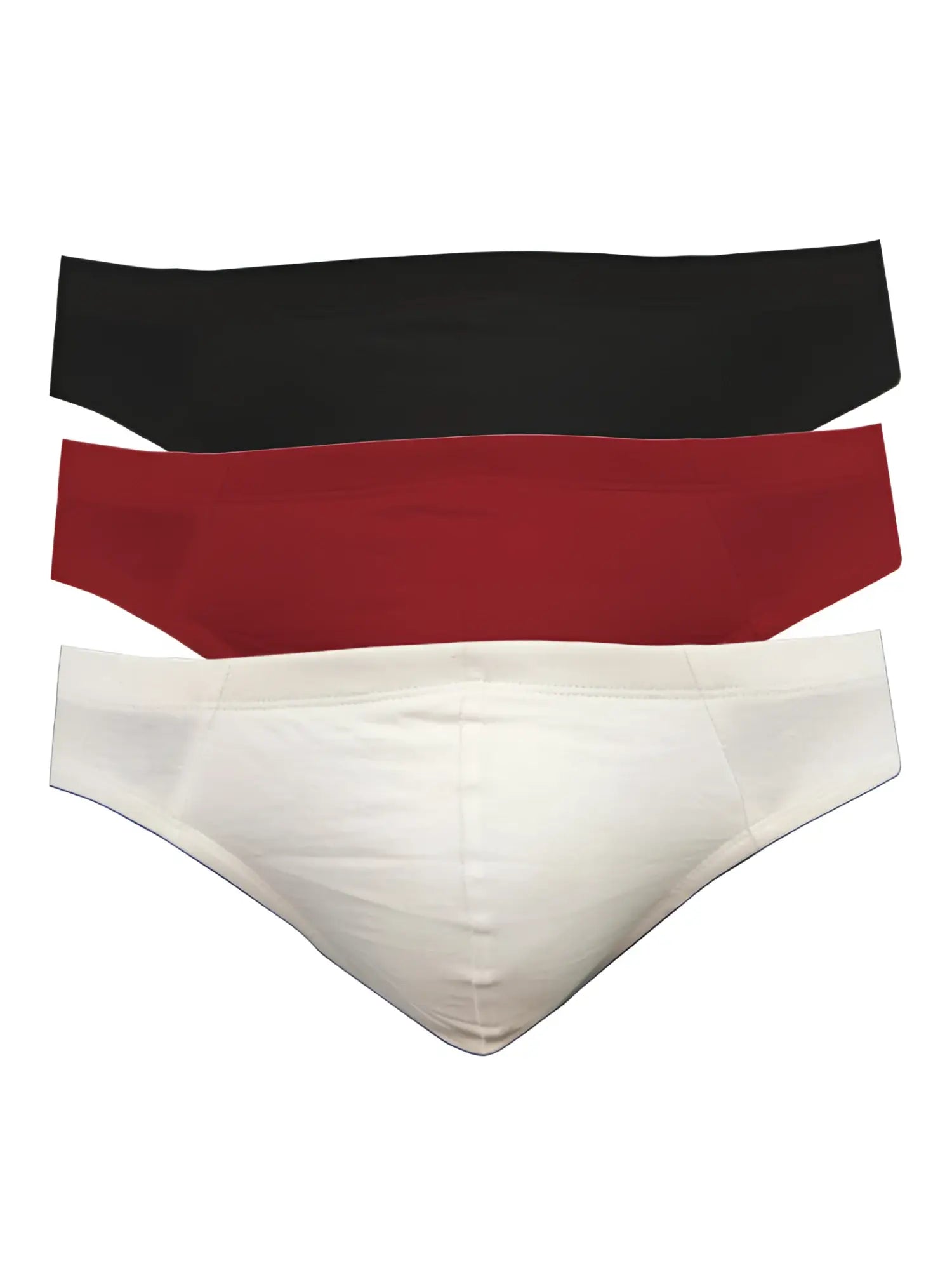 Ug contour french brief 3-pack of men’s briefs in black red and white with contour pouch for comfort and support