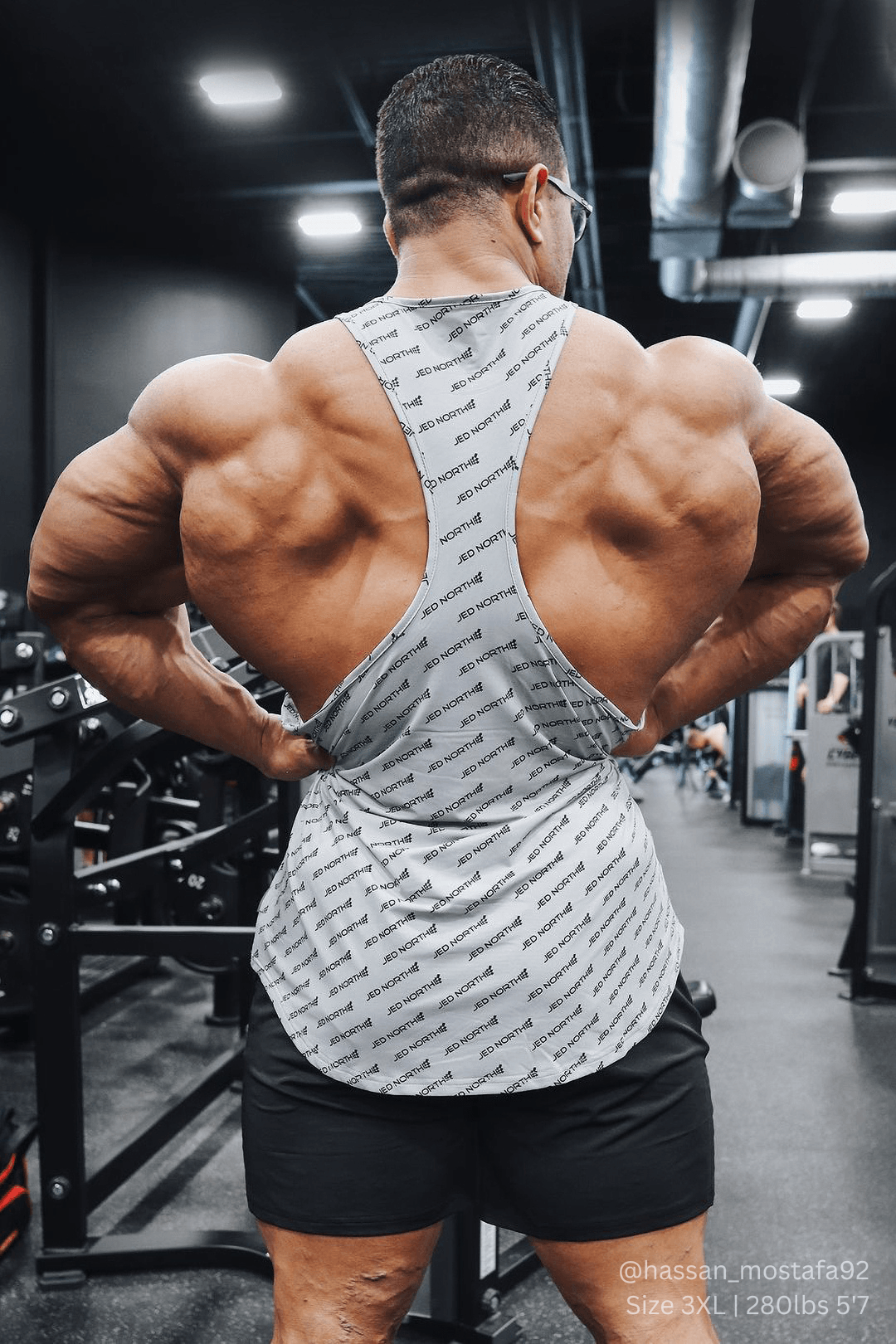 Jed North Men's Graphic Muscle Stringer - Gray JN Logo