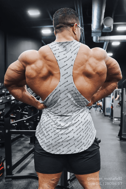 Jed North Men's Graphic Muscle Stringer - Gray JN Logo