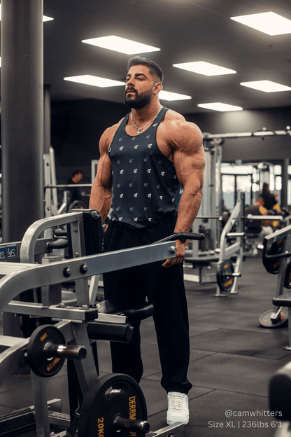 Jed North Men's Graphic Muscle Stringer - Black JN Logo