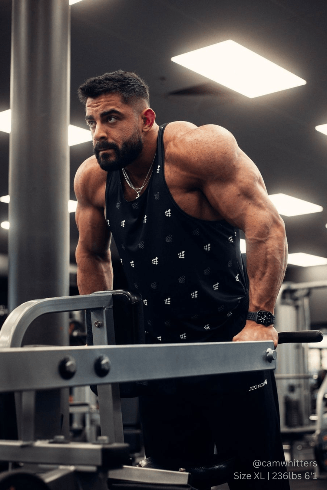 Jed North Men's Graphic Muscle Stringer - Black JN Logo