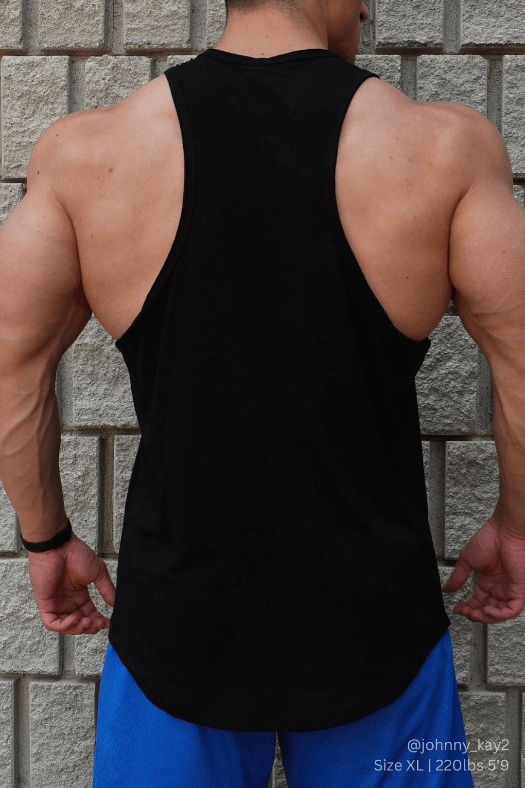 Jed North Men's Vital Raw-Hem Tank Top 2.0 - Black