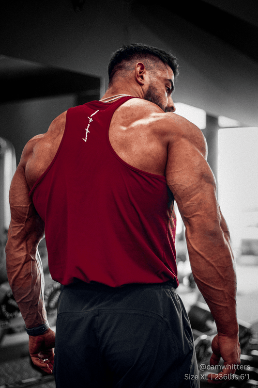 Jed North Men's Fast-Dry Bodybuilding Workout Stringer - Maroon