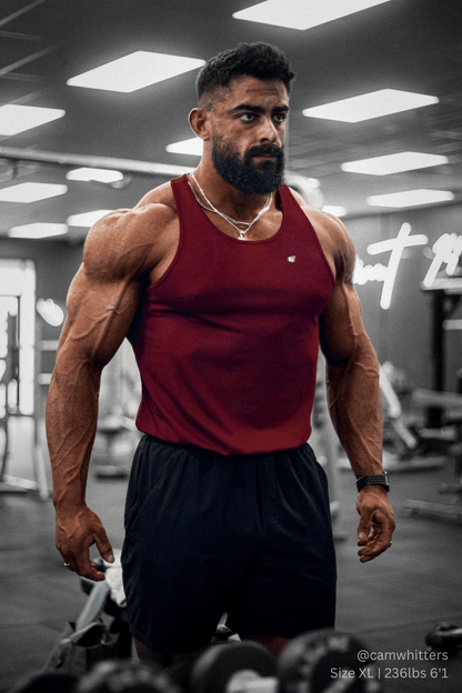 Jed North Men's Fast-Dry Bodybuilding Workout Stringer - Maroon