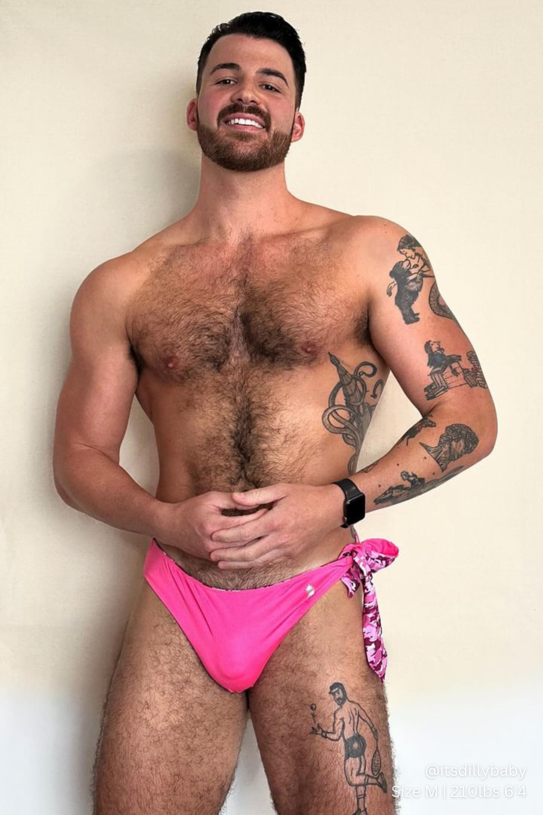 JJ Malibu Men's Side-Tie Swim Briefs - Reversible-Pink/Camo