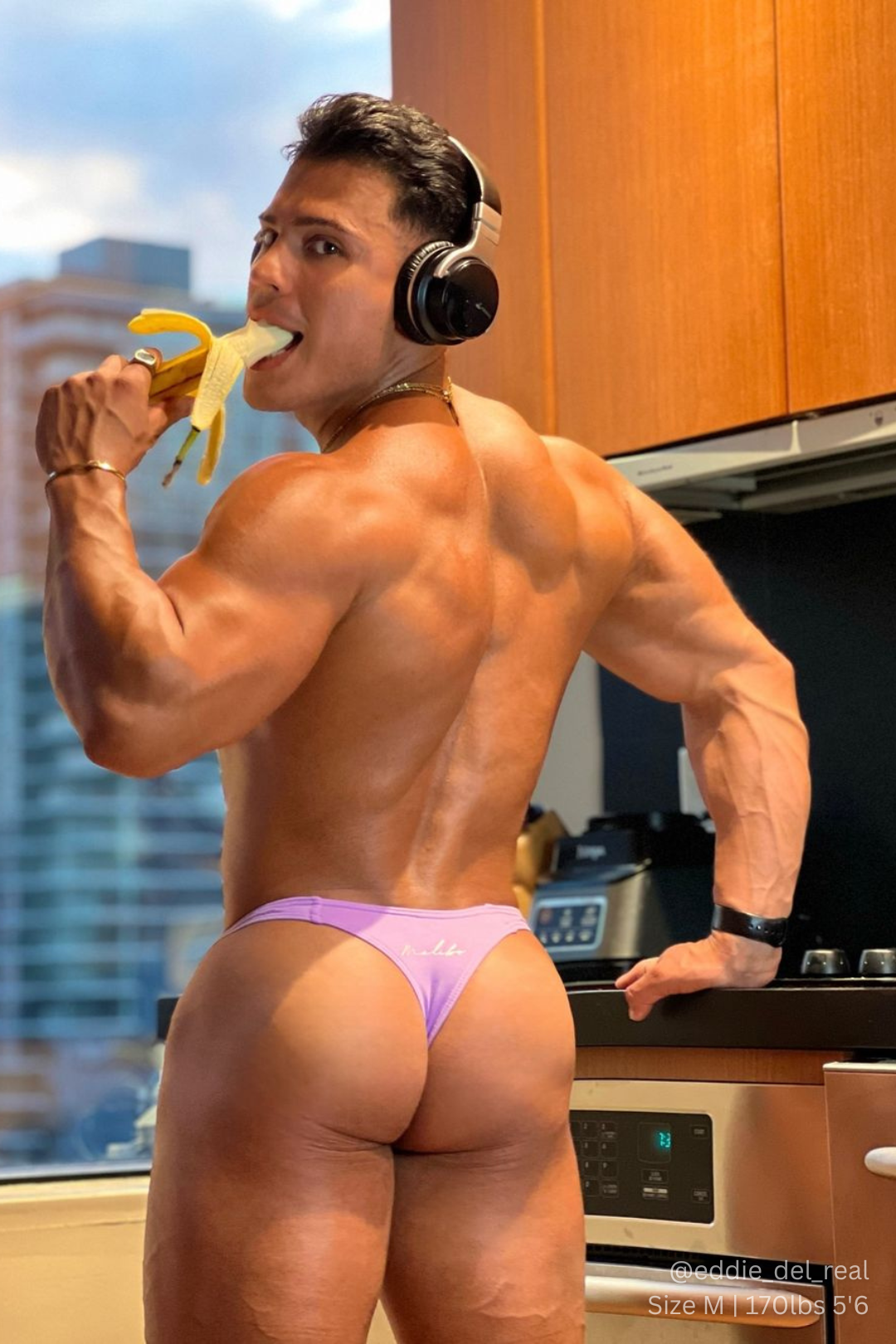 JJ Malibu Men's Cheeky Classic G-String Thong - Digital Violet