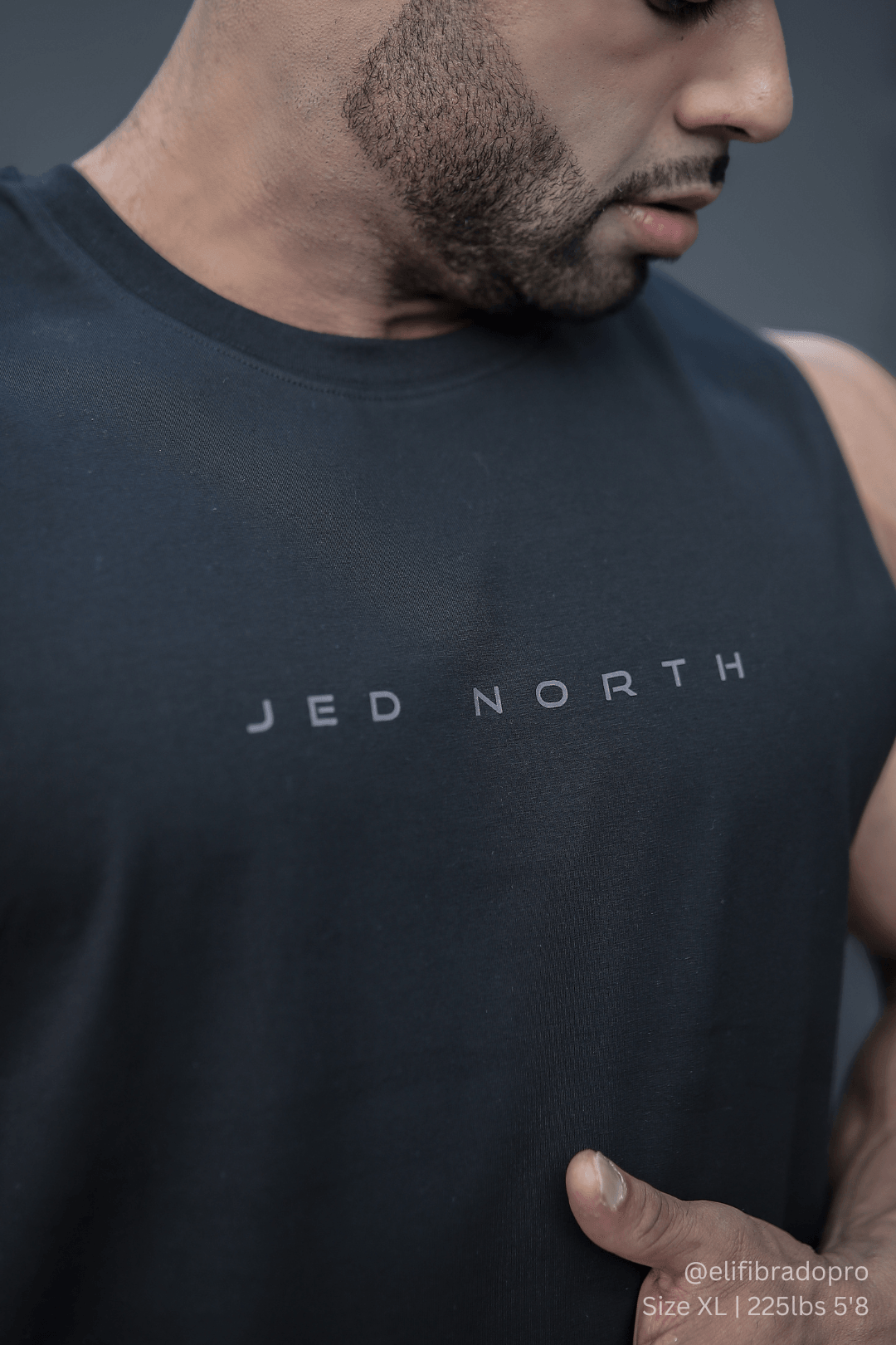 Jed North Men's Apollo Men's Sleeveless Training Tee - Obsidian Black