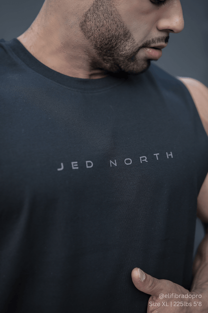 Jed North Men's Apollo Men's Sleeveless Training Tee - Obsidian Black