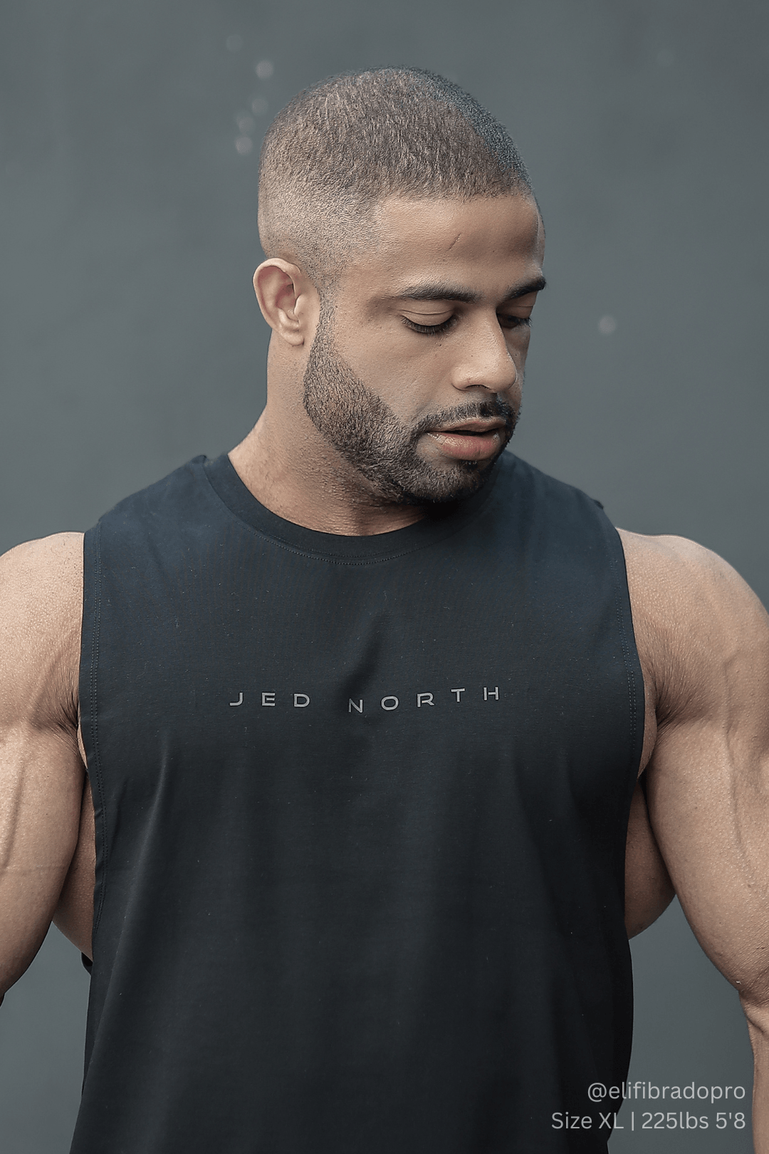 Jed North Men's Apollo Men's Sleeveless Training Tee - Obsidian Black