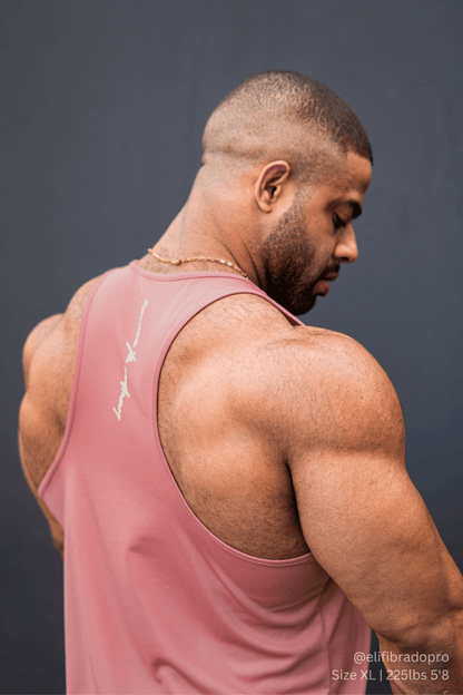 Jed North Men's Fast-Dry Bodybuilding Workout Stringer - Salmon