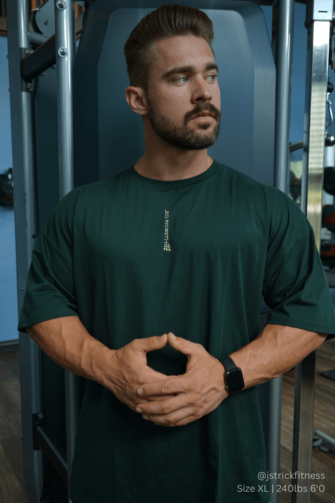 Jed North Men's Energy Oversized T-Shirt - Forest Green