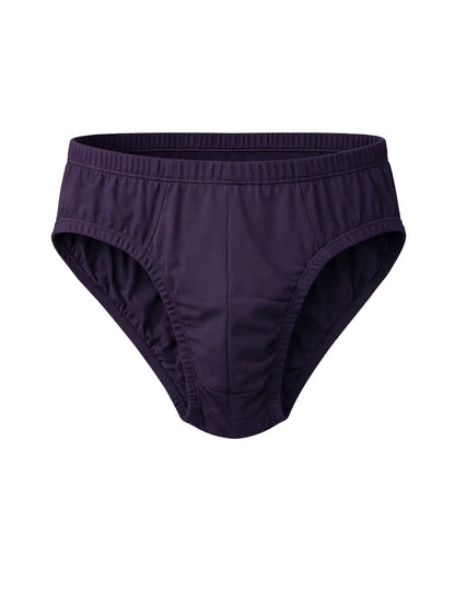 Undergear contour basic brief dark purple men’s briefs with smooth elastic waistband and tailored fit