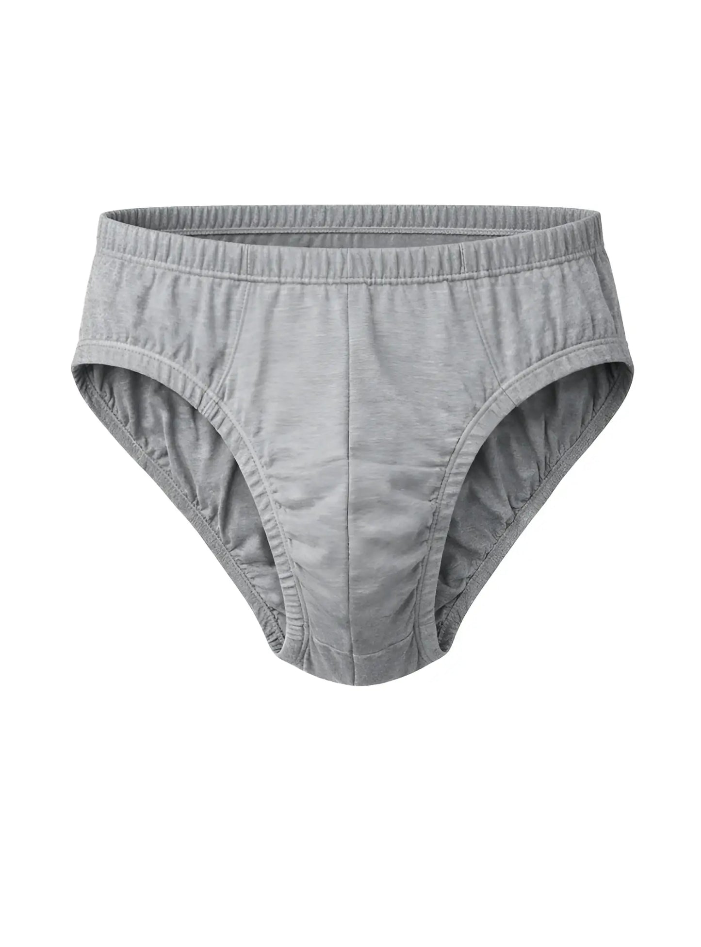 Undergear contour basic brief gray heathered cotton briefs with soft elastic waistband and subtle seam detailing