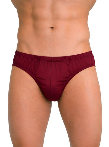 Undergear contour basic brief maroon cotton briefs with smooth fitted design for comfortable everyday wear