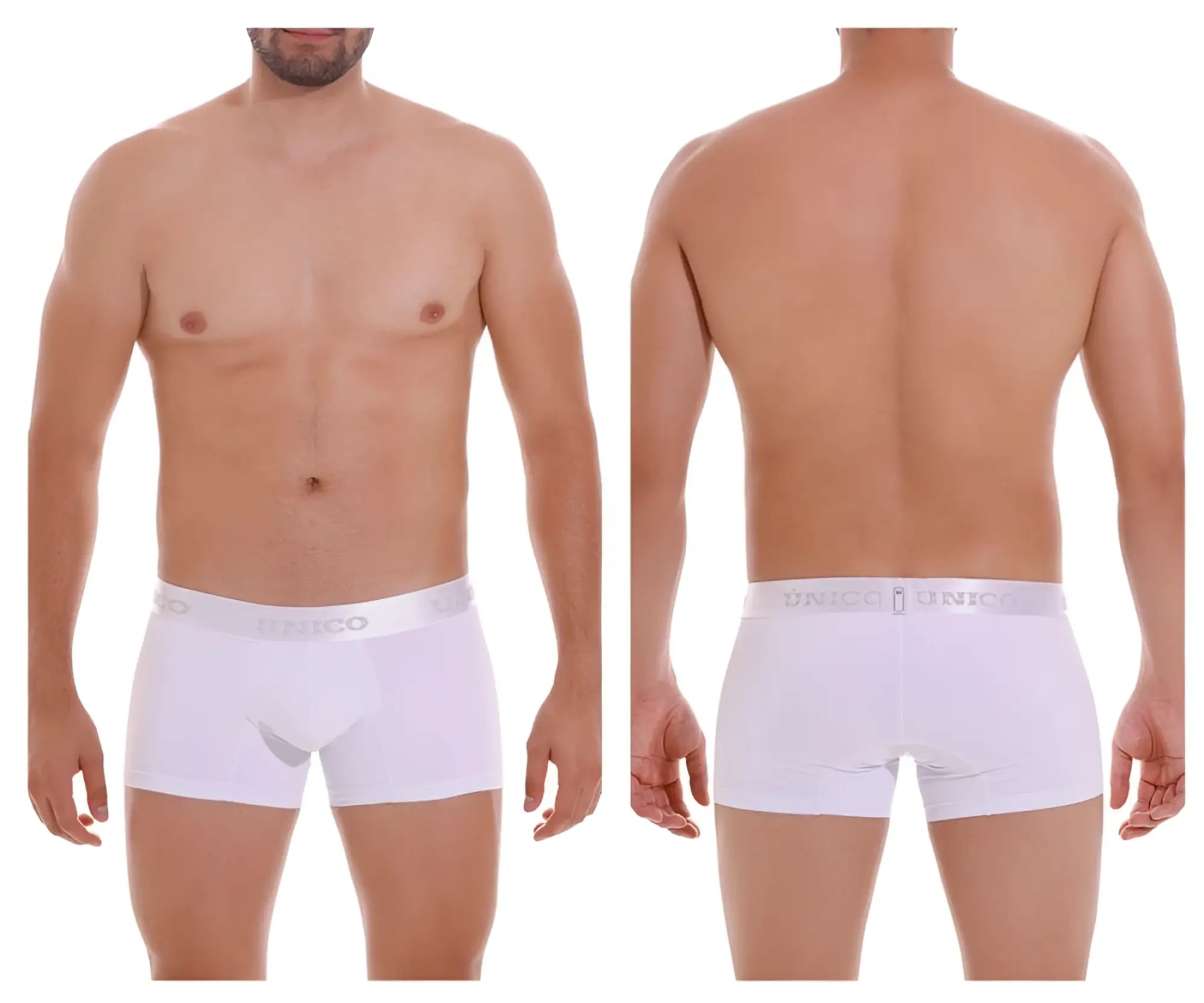 White unico 22120100101 cristalino a22 trunks with smooth seamless design and elastic waistband in white color