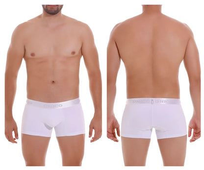 White unico 22120100101 cristalino a22 trunks with smooth seamless design and elastic waistband in white color