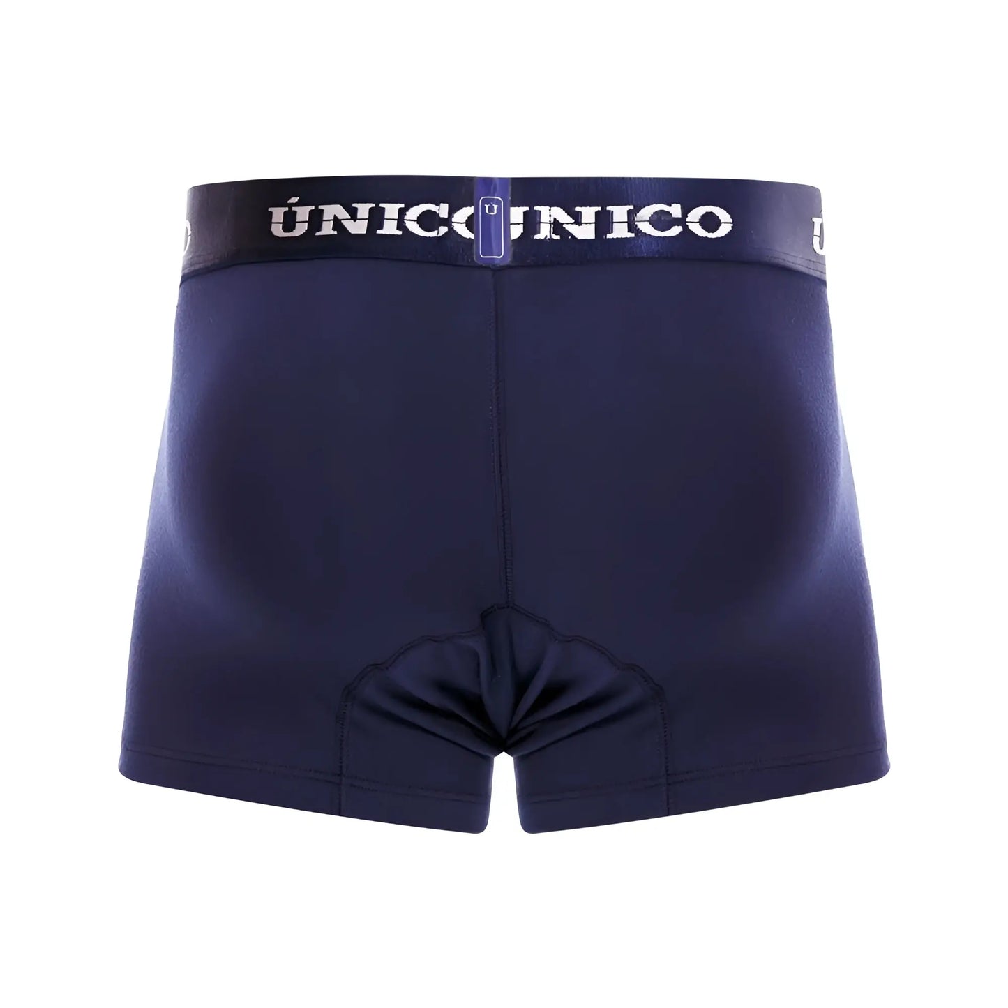 Unico 22120100102 Profundo A22 trunks navy blue boxer briefs with matching elastic waistband and white brand lettering
