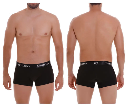 Black unico 22120100103 intenso a22 men’s briefs with a white logo waistband for comfortable daily wear