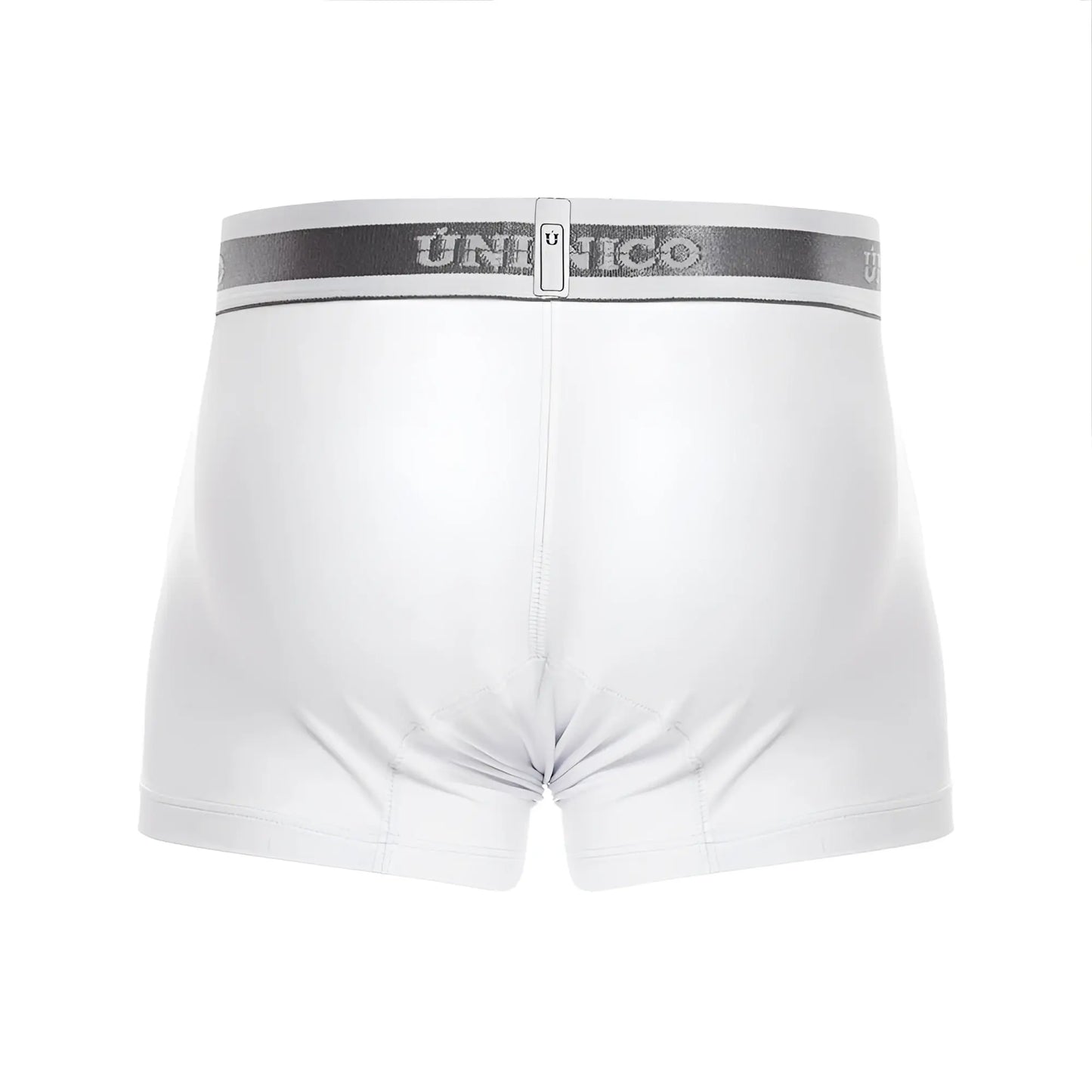 White unico 22120100109 lustre a22 trunks with gray elastic waistband and brand logo in color 00-white