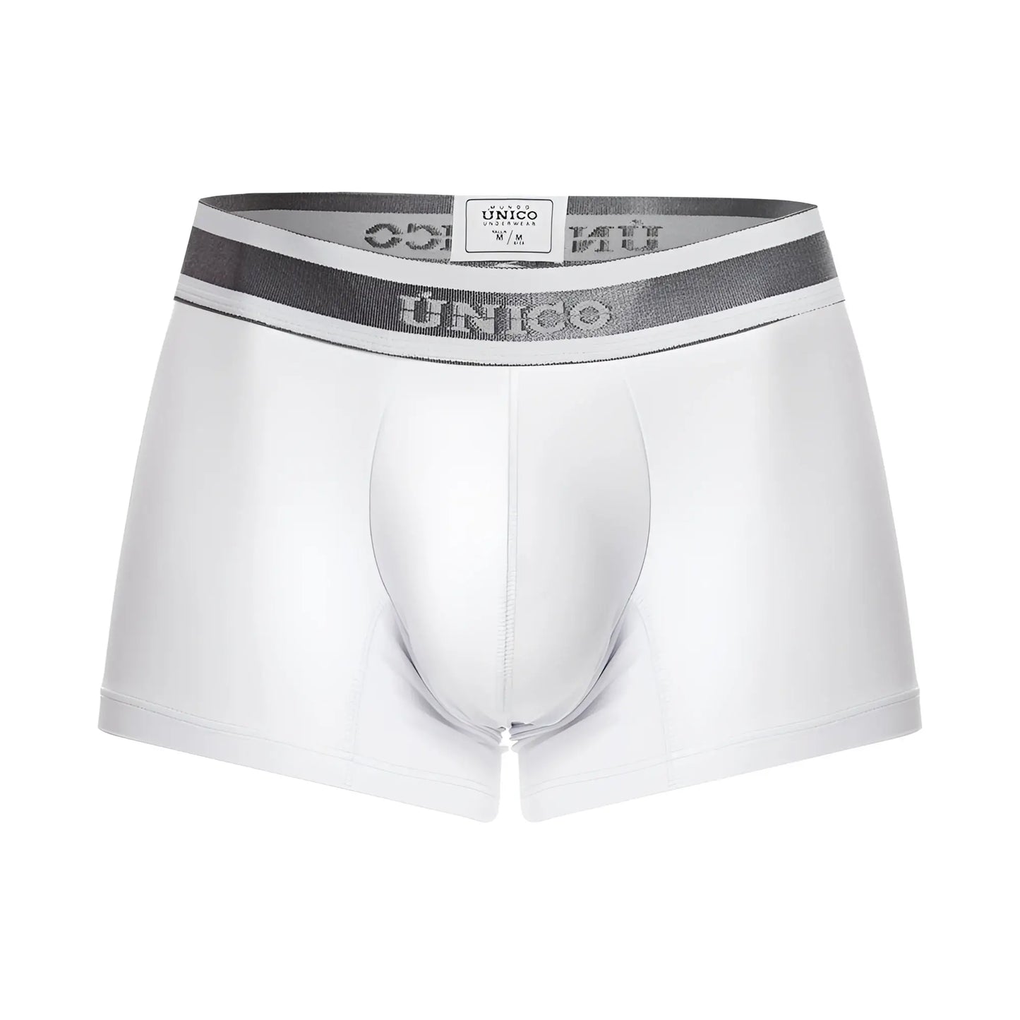 White unico 22120100109 lustre a22 men’s briefs with silver-striped elastic waistband in color 00-white