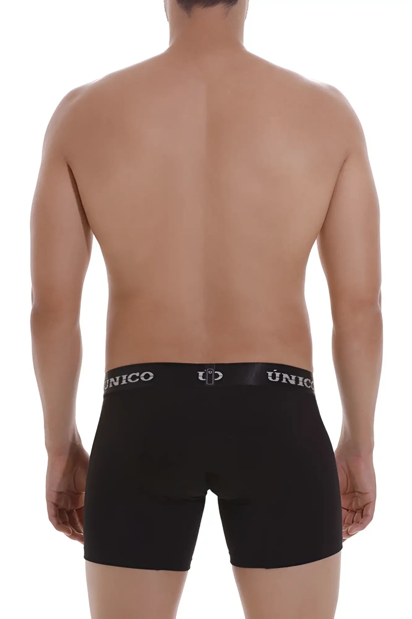 Black unico intenso a22 boxer briefs with sleek fitted design and branded waistband in color 99-black
