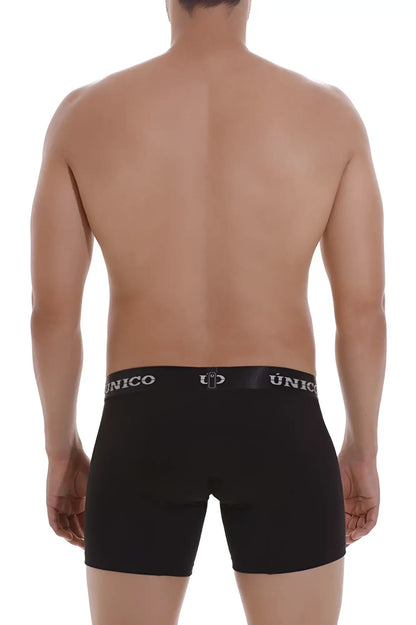 Black unico intenso a22 boxer briefs with sleek fitted design and branded waistband in color 99-black