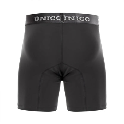 Black unicounico 22120100204 asfalto boxer briefs with snug fit reinforced seams in dark gray color