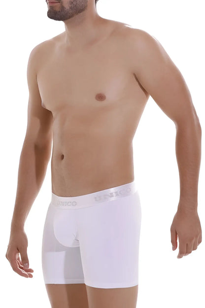 White unico cristallino m22 boxer briefs with smooth form-fitting design and subtle logo on waistband