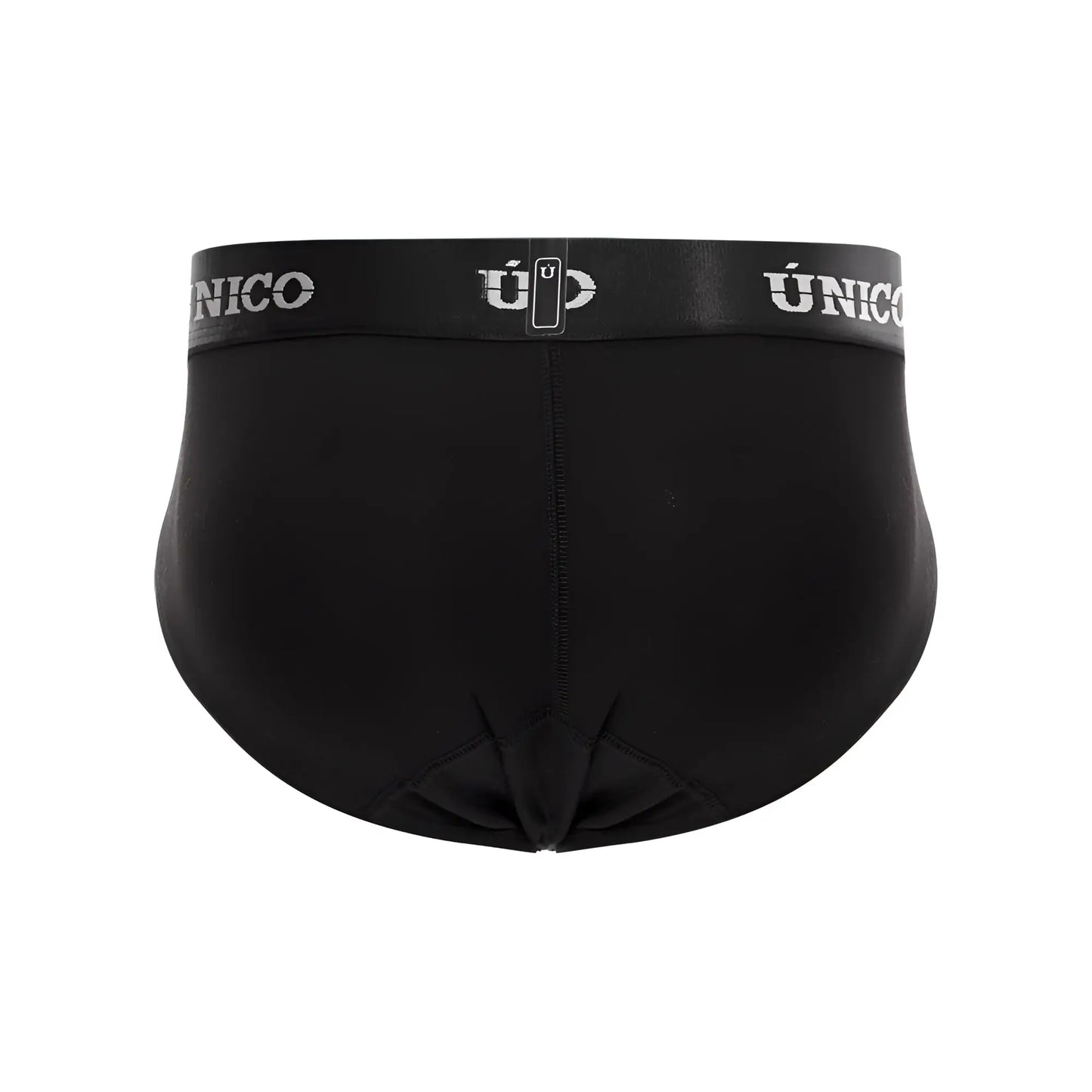 Black unico 22120201103 intenso a22 men’s briefs with sleek elastic waistband and white brand logo in color 99-black