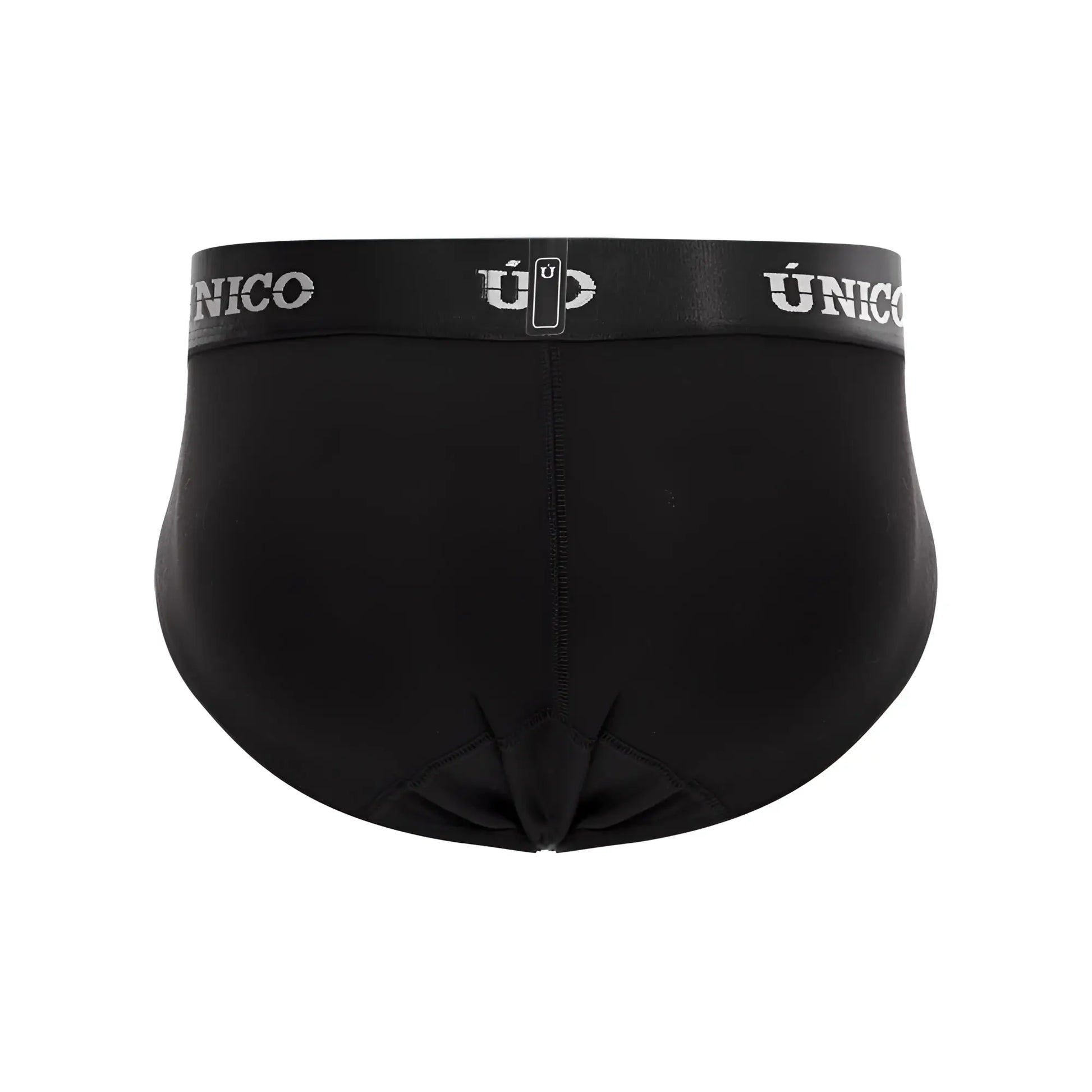 Black unico 22120201103 intenso a22 men’s briefs with sleek elastic waistband and white brand logo in color 99-black