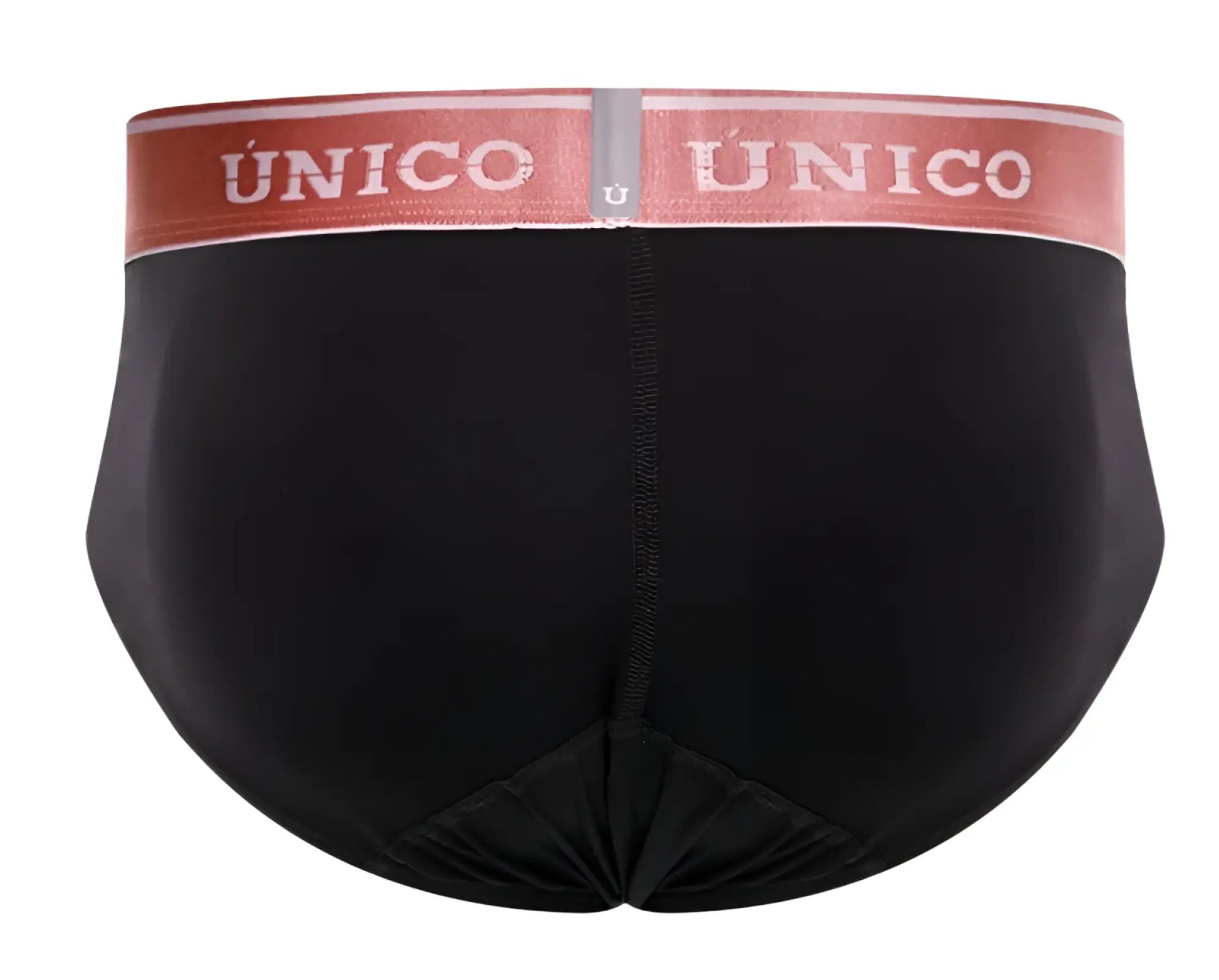 Black unico 24110101108 oro rosa men’s briefs with red waistband and white brand lettering in color 99-black