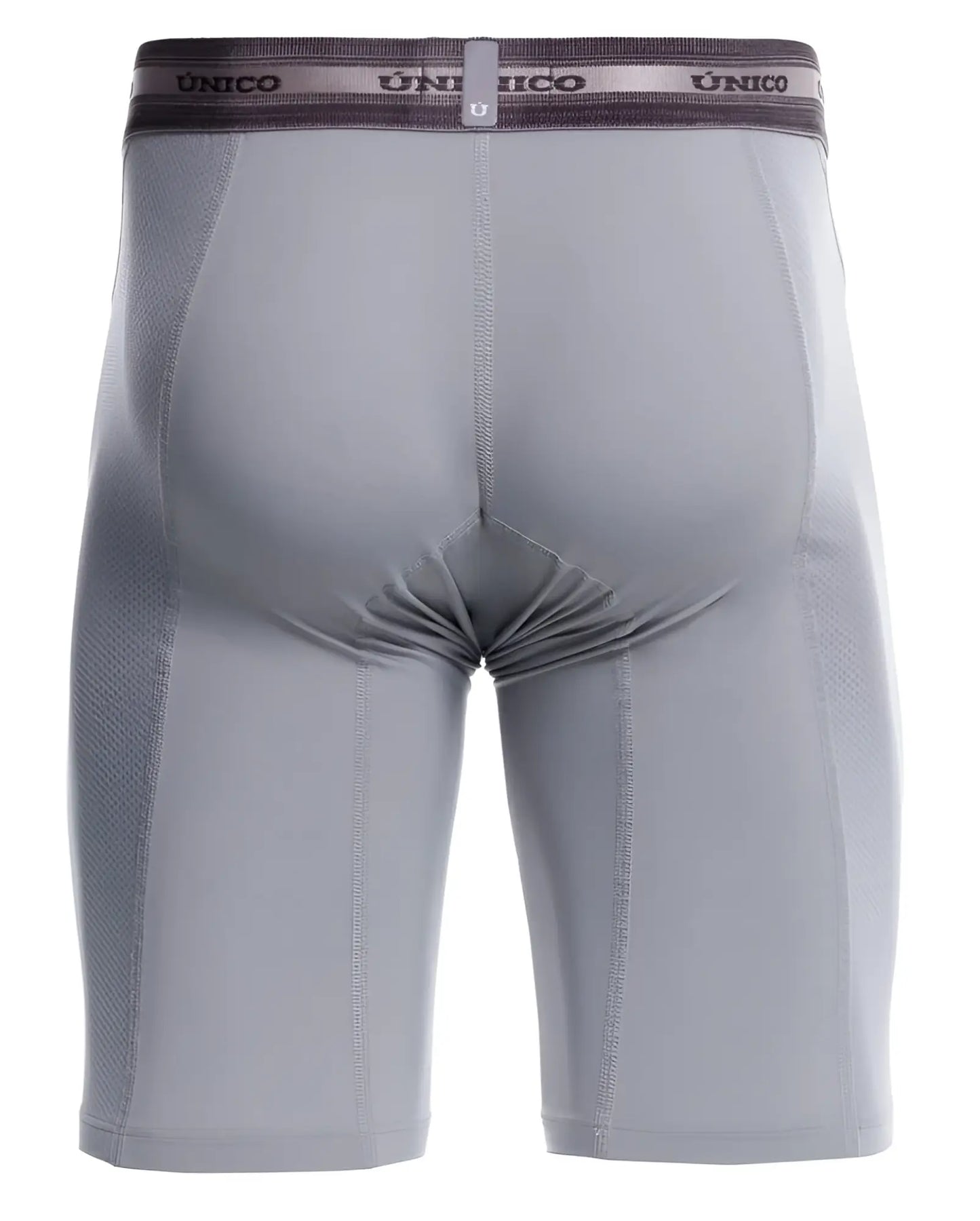 Gray unico 25040100323 albaricoque boxer briefs with dark gray waistband and unico logo in color 59-gray