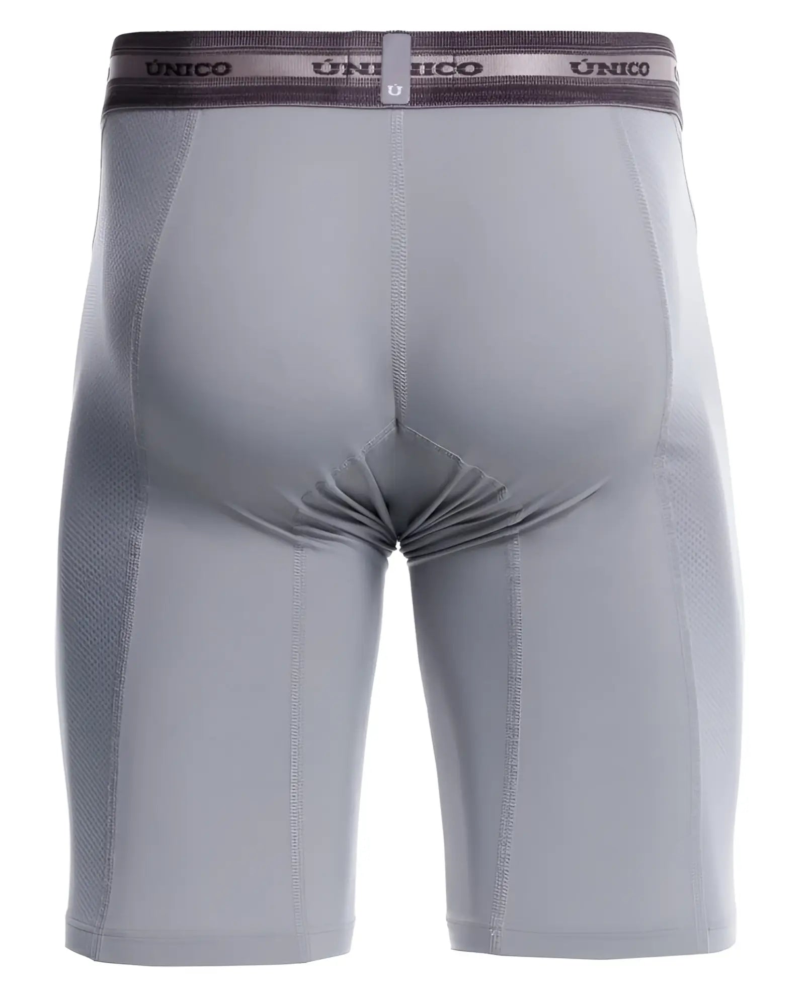 Gray unico 25040100323 albaricoque boxer briefs with dark gray waistband and unico logo in color 59-gray