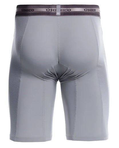 Gray unico 25040100323 albaricoque boxer briefs with dark gray waistband and unico logo in color 59-gray