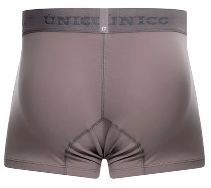 Gray unico 26020100120 ruano trunks boxer briefs with subtle textured waistband and reinforced stitching